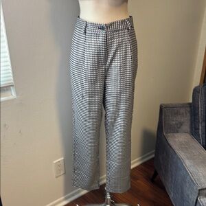 Women’s dark blue and White Checkered Pants